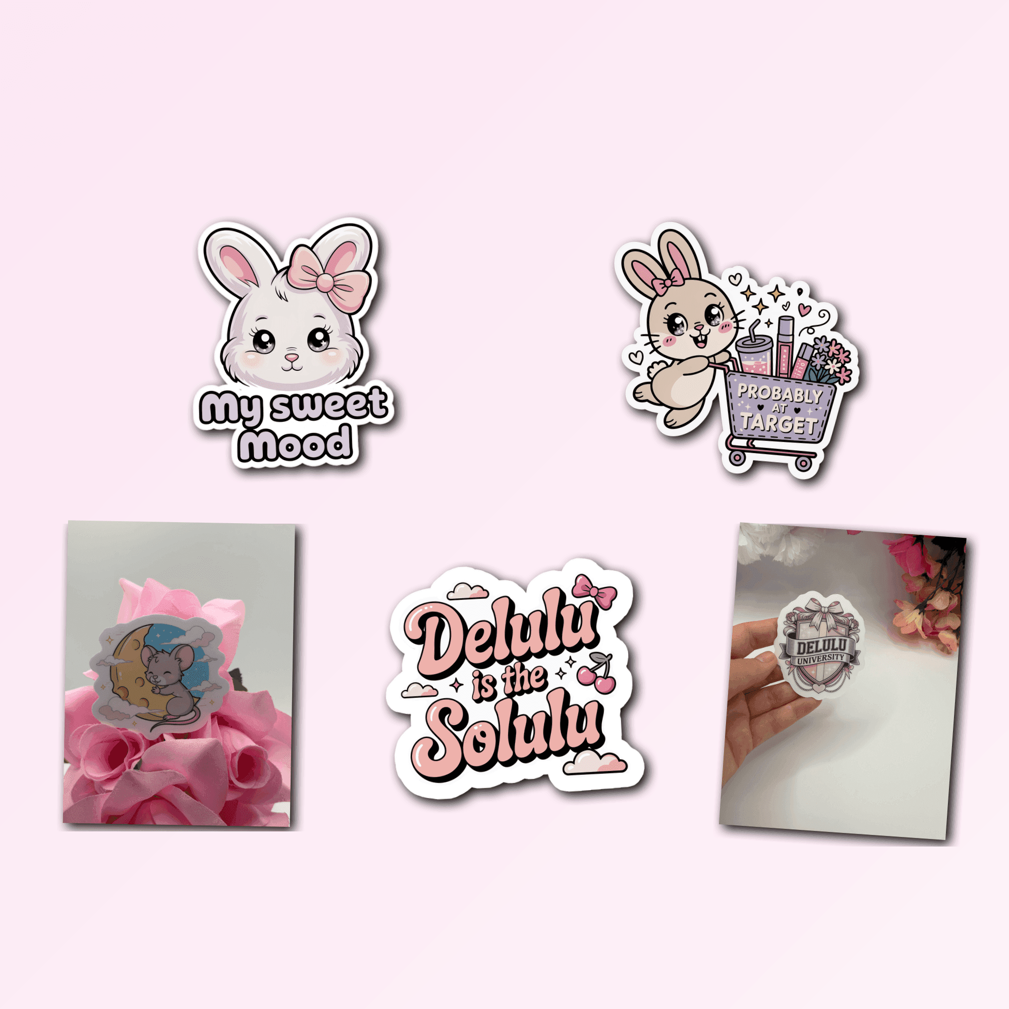 5 Coquette Kawaii Sticker Pack