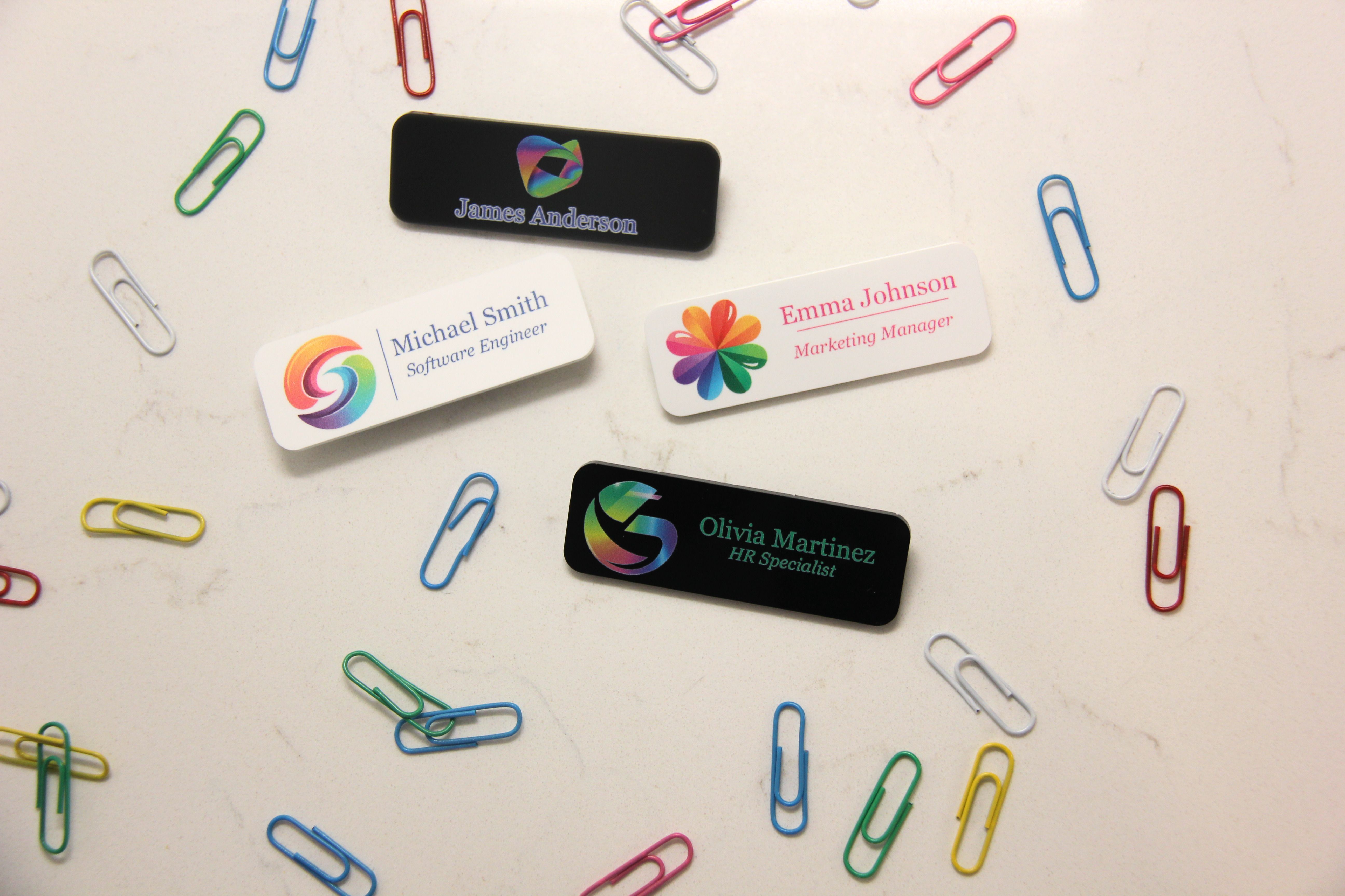 Custom Acrylic Name Badge with Logo, photo 1