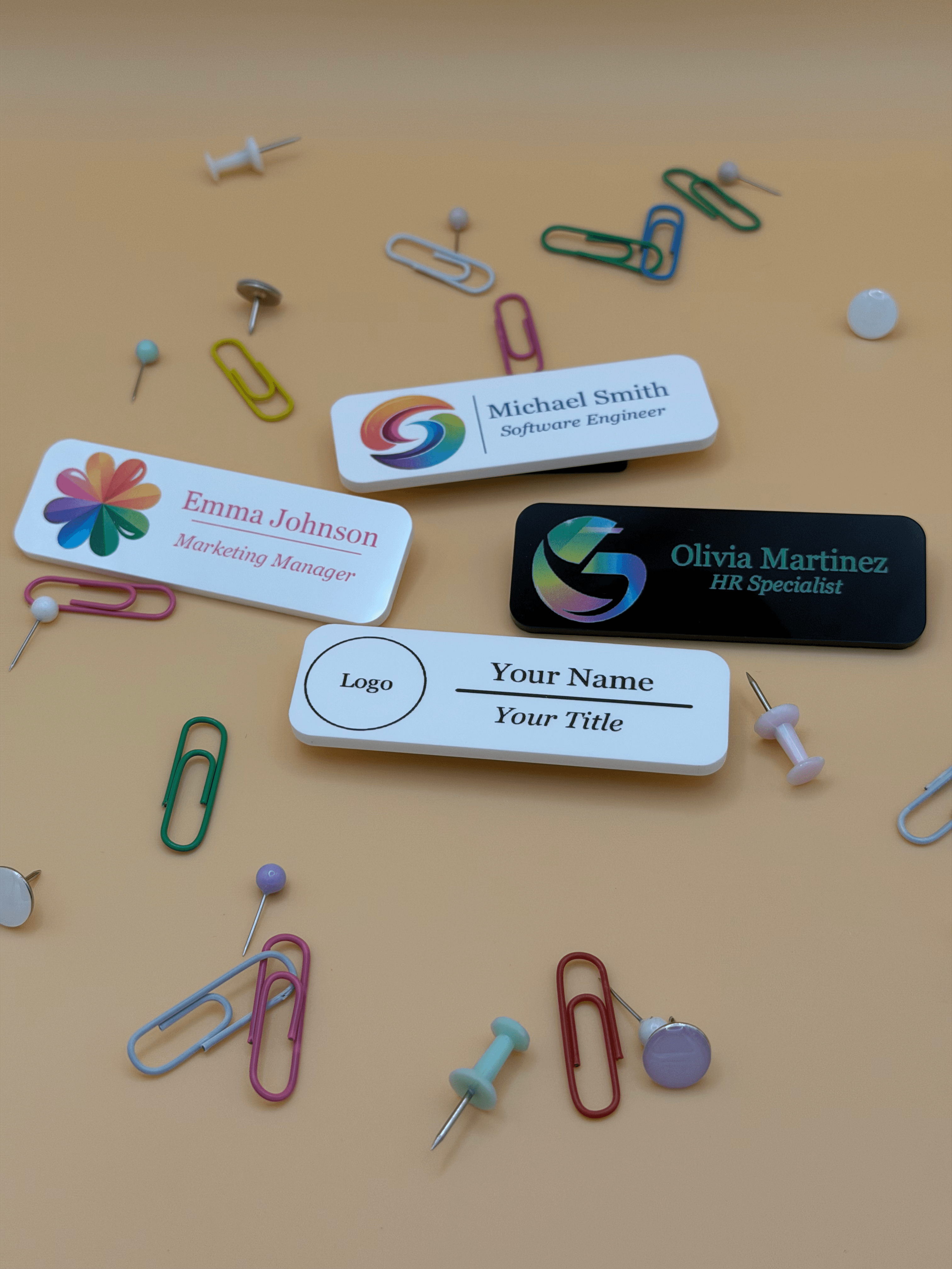 Custom Acrylic Name Badge with Logo, photo 2