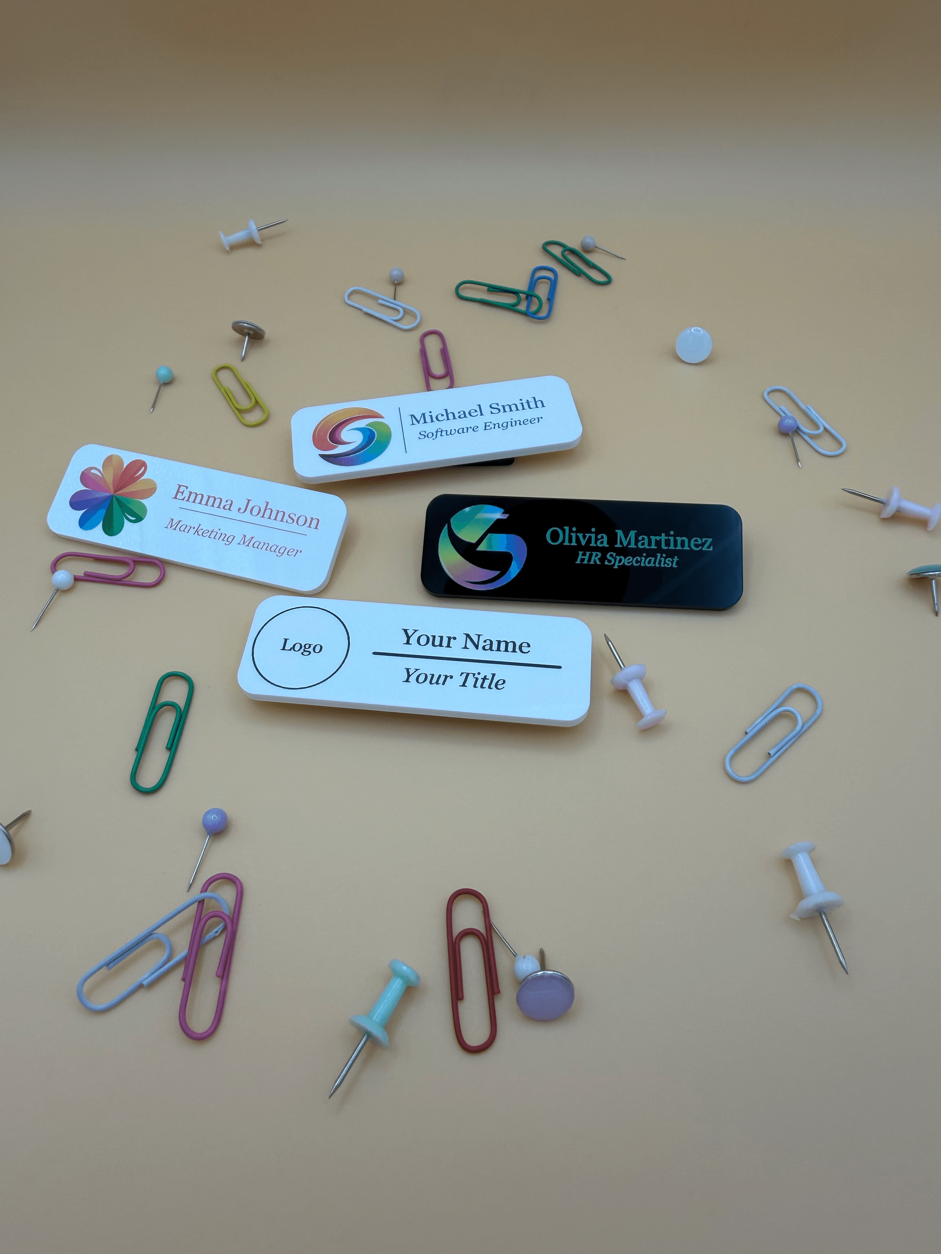 Custom Acrylic Name Badge with Logo, photo 3
