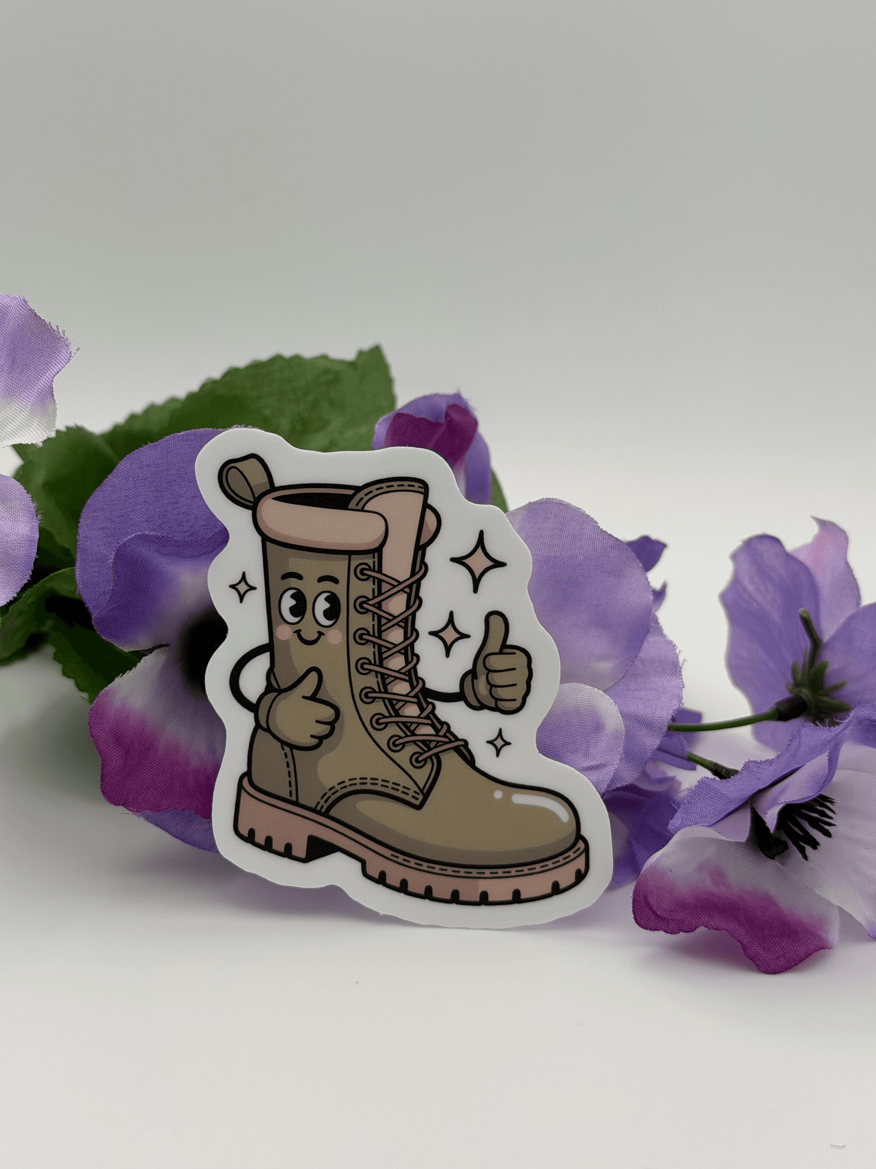 Cute Kawaii Combat Boot Vinyl Sticker