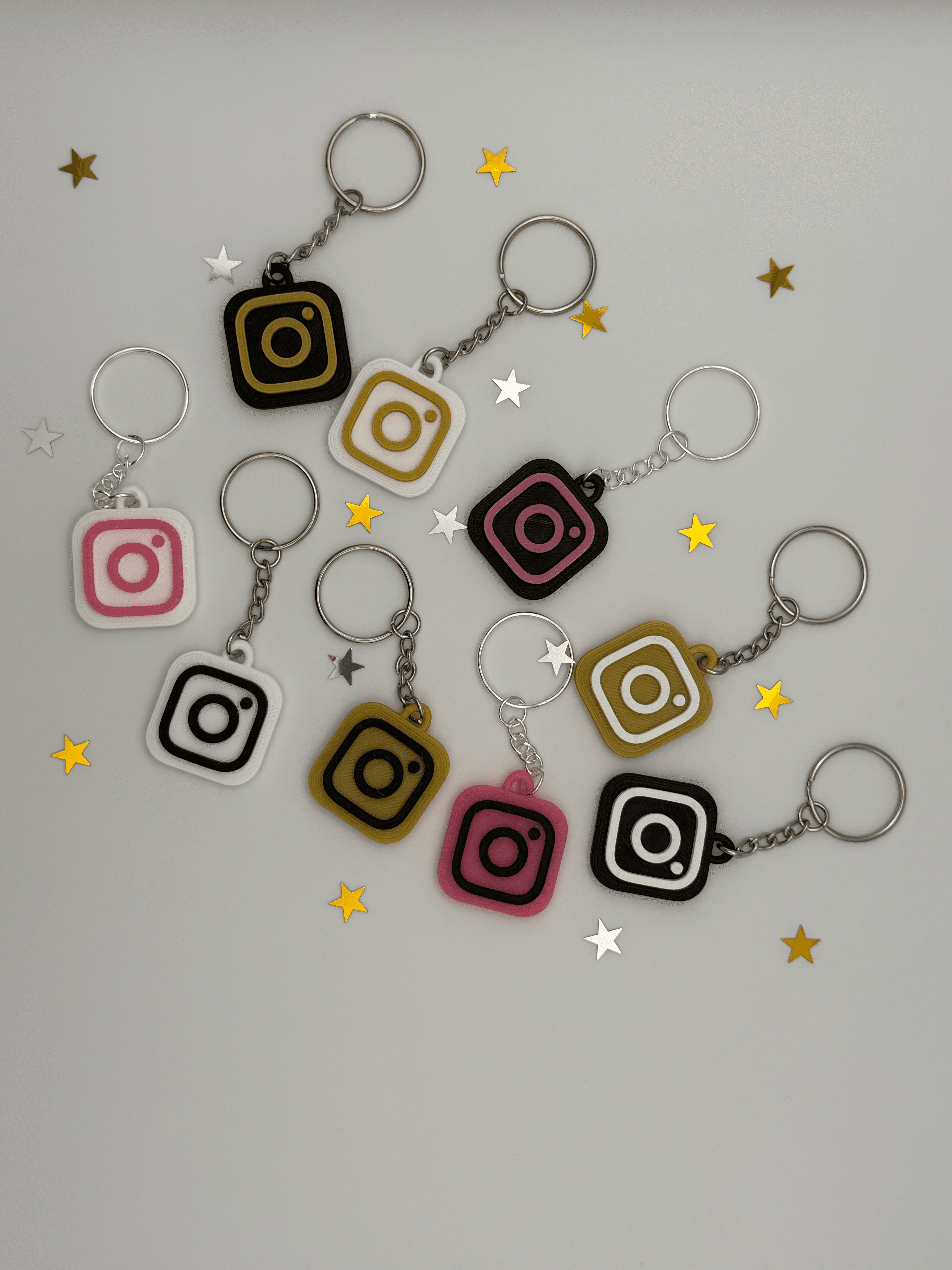 Custom Instagram NFC Keychain 3D Printed Tap to Share