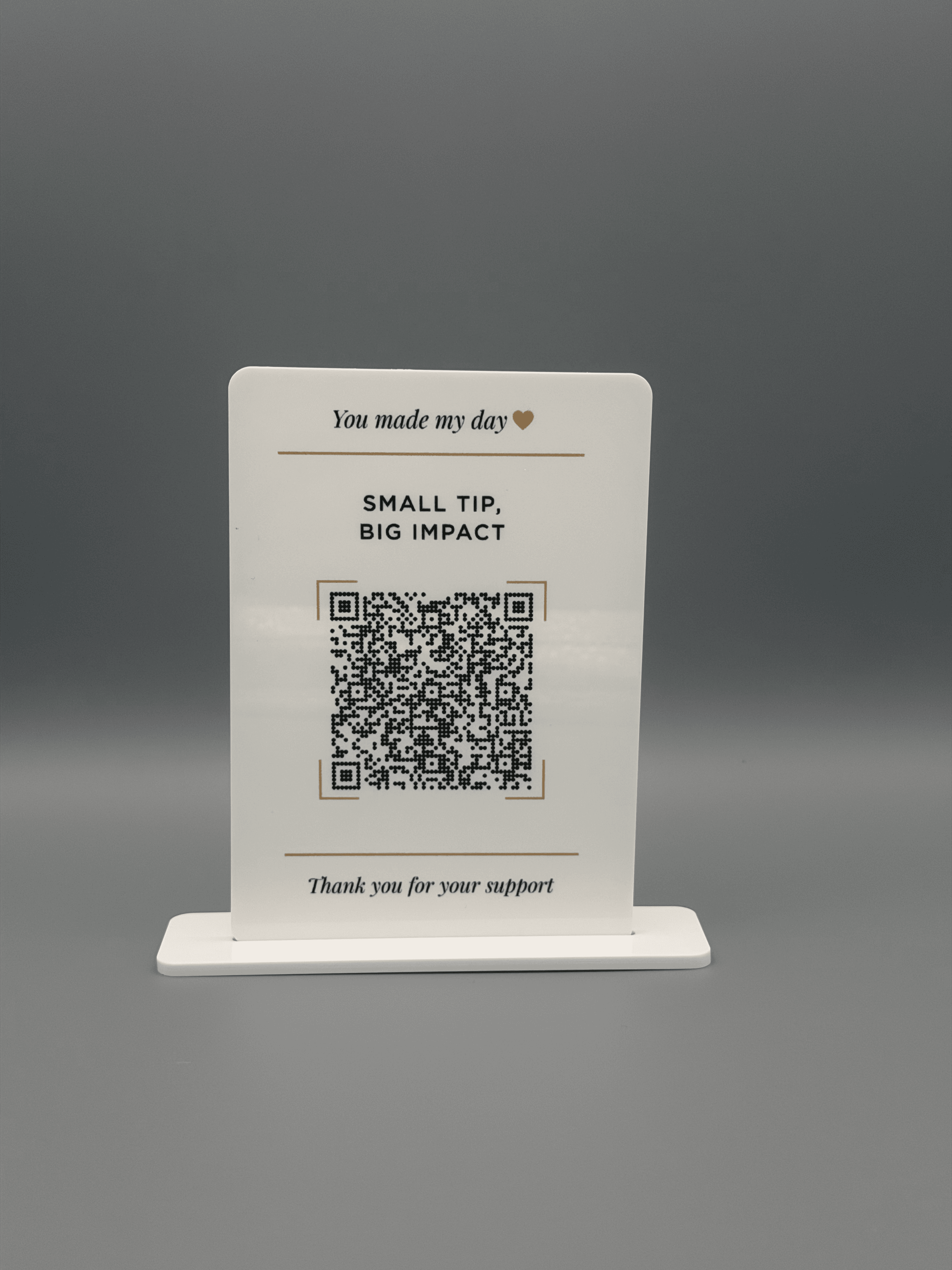 Custom QR Code Acrylic Tip Sign with Stand — video preview