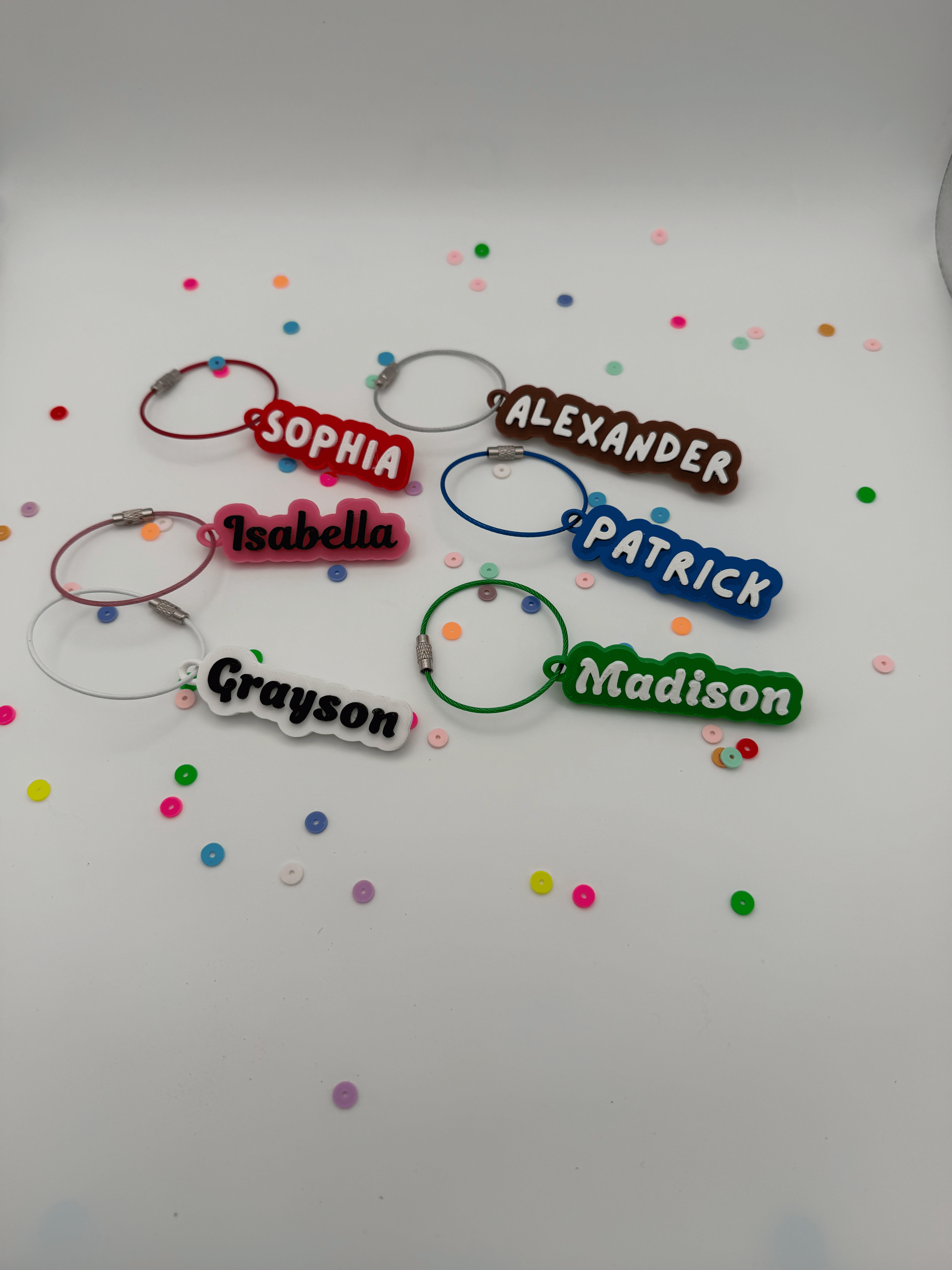 Personalized 3D Printed Name Tags: Water Bottle Tags, Backpack Tags,Gift Tags,Backpack Ke…