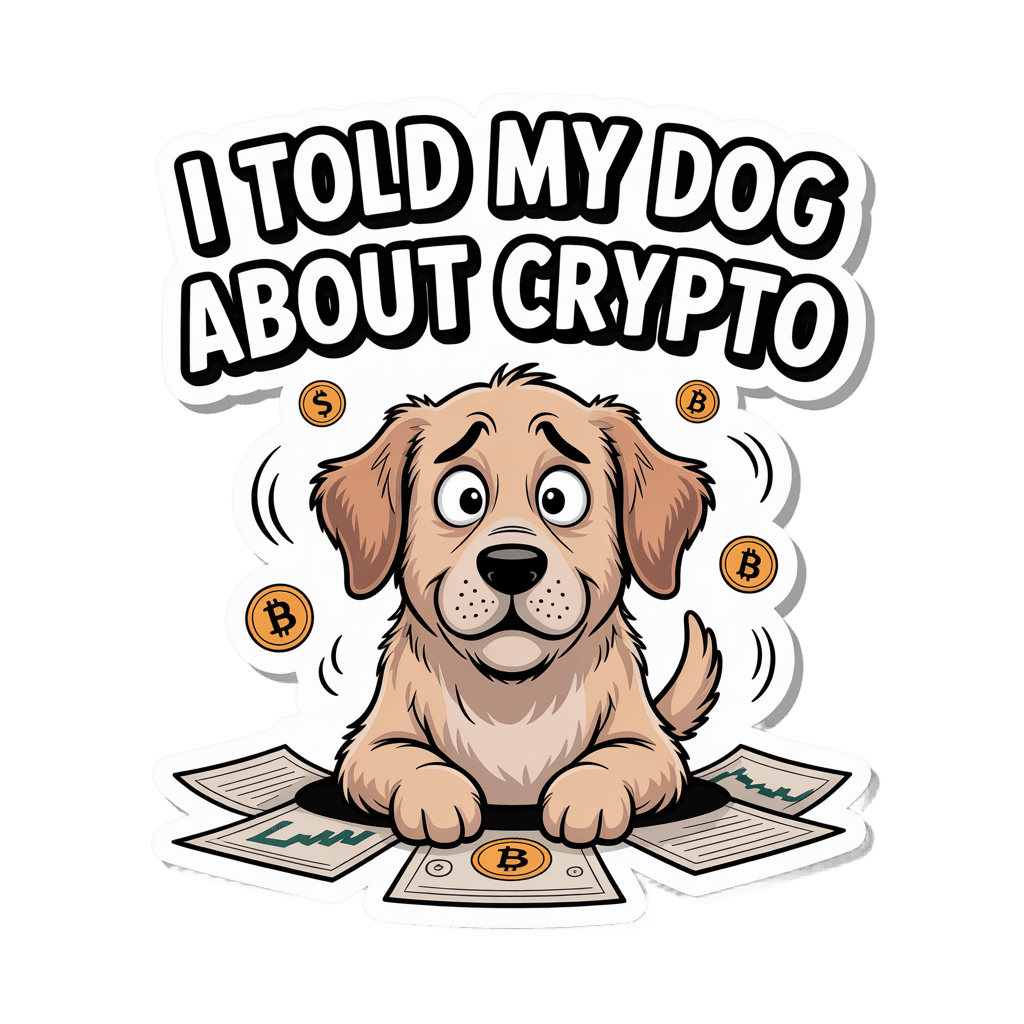 Funny Dog Crypto Enthusiast Vinyl Sticker
