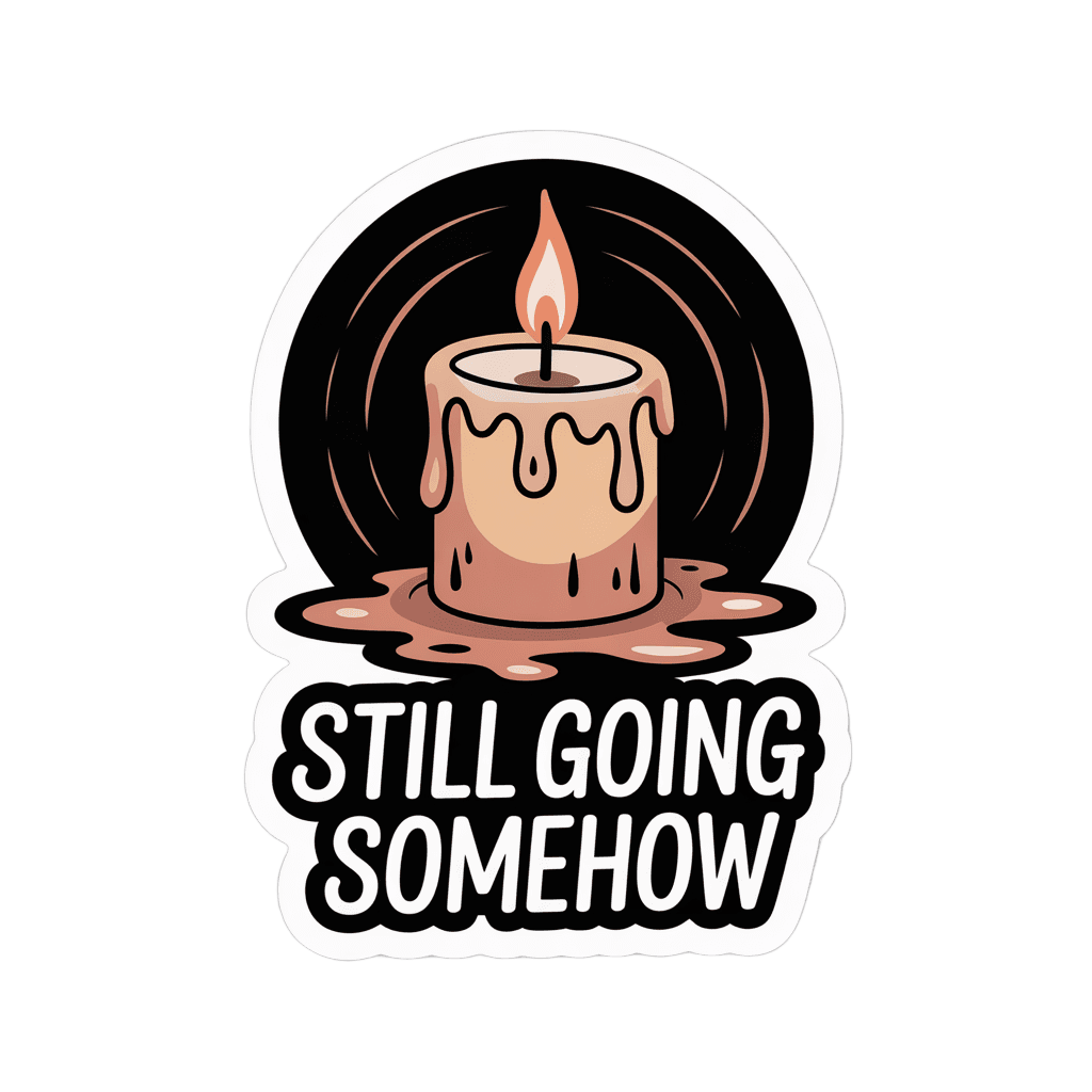 Motivational Melting Candle Sticker