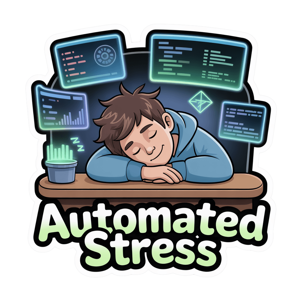 Funny Automated Stress Programmer Sticker
