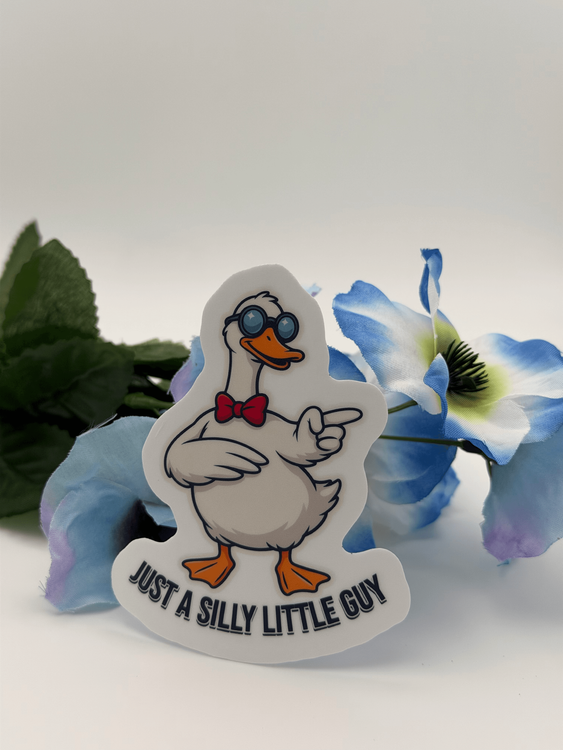 Funny Goose Sticker - Just a Silly Little Guy Die Cut Vinyl Decal