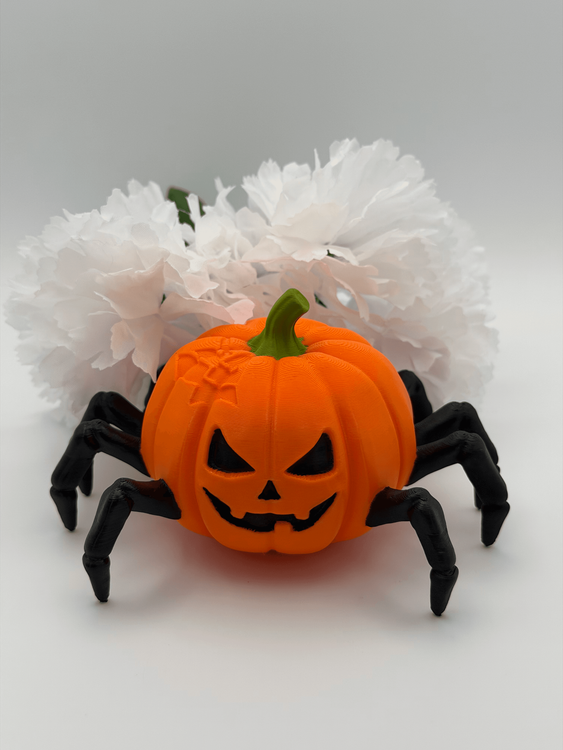 Pumpkin Spider 3D Printed PLA Halloween Figure