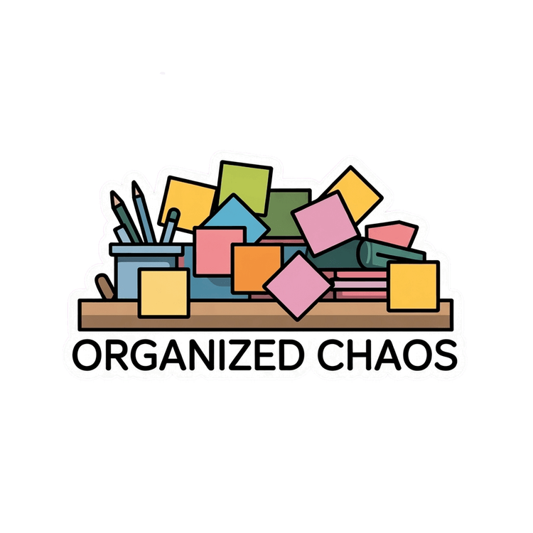 Organized Chaos Desk Vinyl Sticker