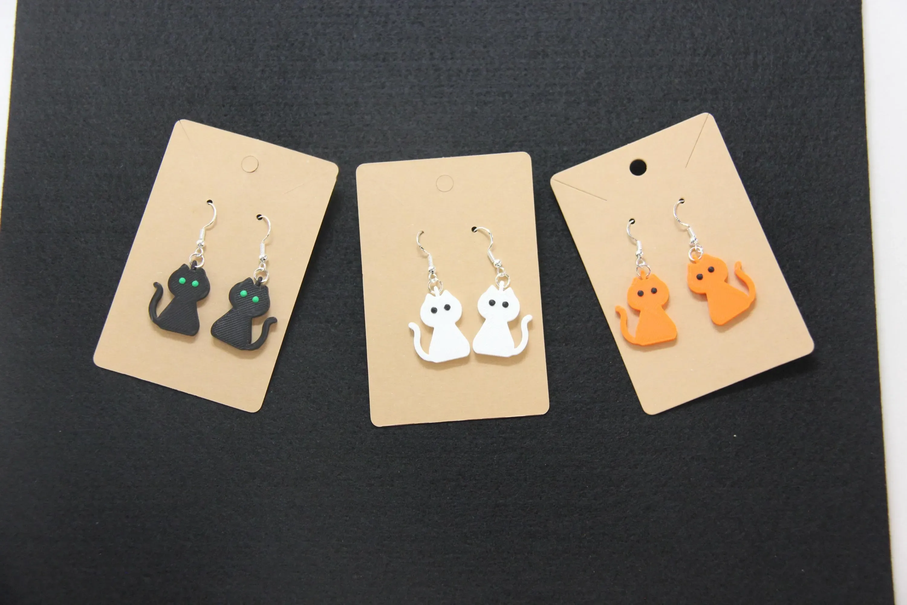 Personalized Cute Cat Earrings – Customizable Cat Jewelry