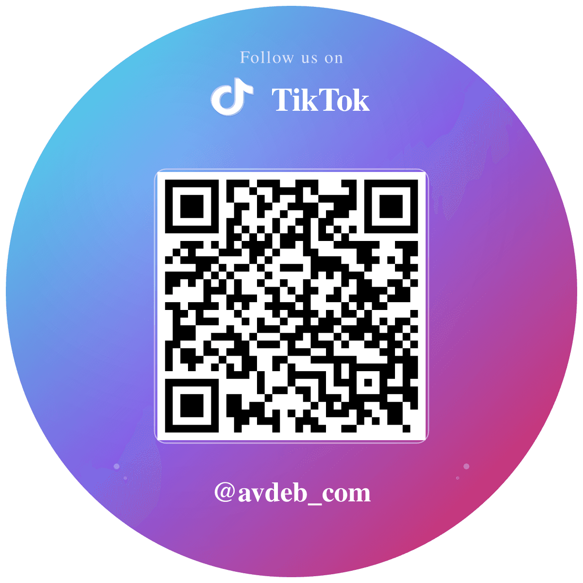 Custom TikTok QR Code Sticker Vinyl